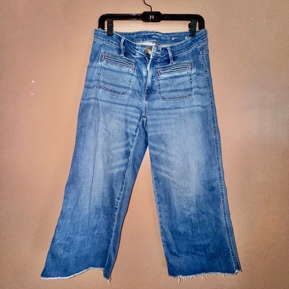 J. Jill Denim Women's Wide Leg Crop Pant Jeans Blue - Size 8 - Picture 5 of 10